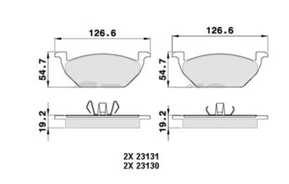 ON FREN BALATASI GOLF IV 97> BORA 98 ürün görseli 1