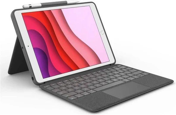 LOGITECH COMBO TOUCH DOKUNMATİK PANELLİ KLAVYELİ KILIF GRİ IPAD PRO 12.9 INC 5. GEN. 920-010186