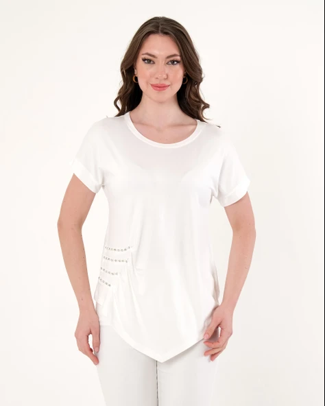 Vedi Minimalist Oversize Kısa Kol T-Shirt - Günlük Şıklık