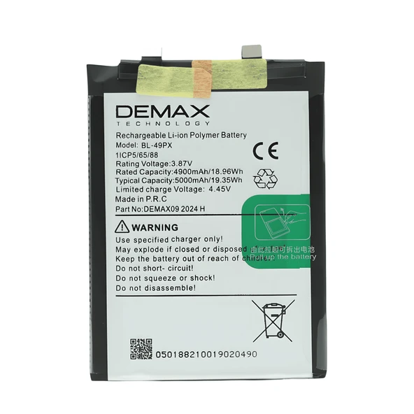 Demax Infinix Zero 30 Güçlendirilmiş Batarya BL-49PX ürün görseli