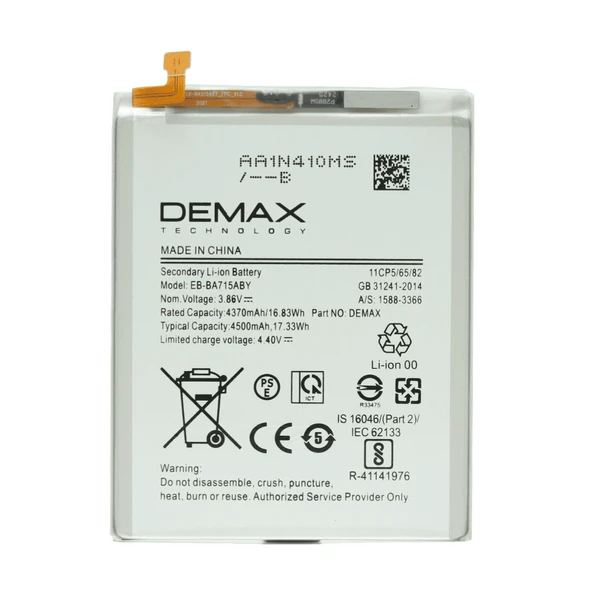 Demax Samsung Galaxy A71 Güçlendirilmiş Batarya EB-BA715ABY ürün görseli
