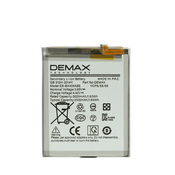 Demax Samsung Galaxy A40 Güçlendirilmiş Batarya EB-BA405ABE