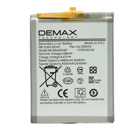 Demax Samsung Galaxy A24 Güçlendirilmiş Batarya EB-BA245ABY ürün görseli