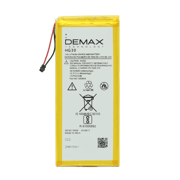Demax Lenovo G5S Plus Güçlendirilmiş Batarya HG30 ürün görseli
