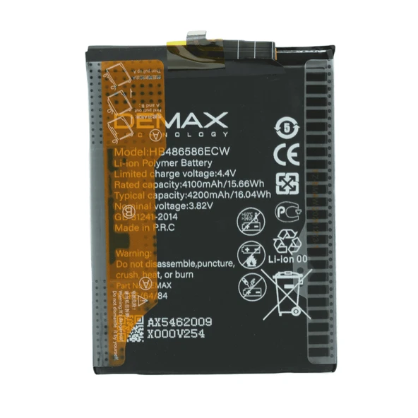 Demax Huawei P40 Lite Güçlendirilmiş Batarya HB486586ECW ürün görseli