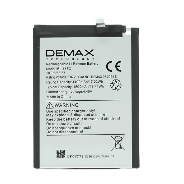 Demax Infinix Zero 20 Güçlendirilmiş Batarya BL-44EX ürün görseli