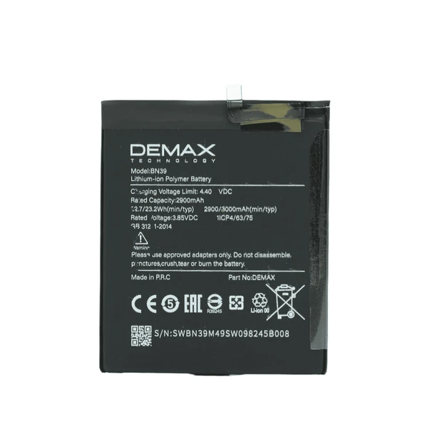 Demax Xiaomi Mi Play Güçlendirilmiş Batarya BN39