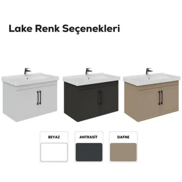 Creavit D20 Kapaklı Lavabo Dolabı Antrasit Lake - 5