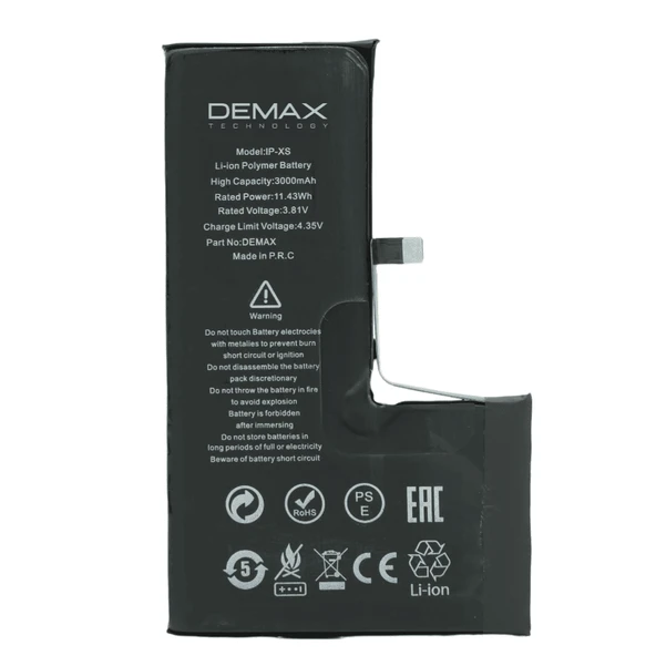 Demax İphone XS Güçlendirilmiş Yüksek Kapasiteli Batarya 3000 mAh ürün görseli