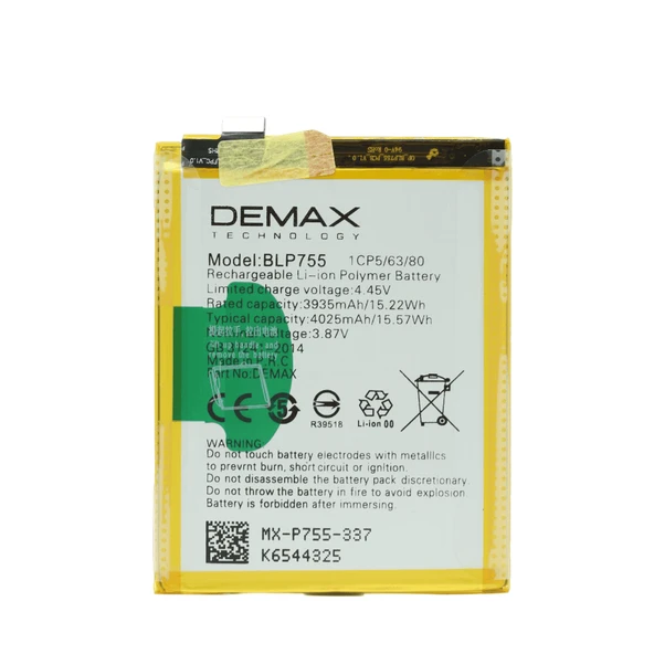 Demax Oppo Reno 3 Pro Güçlendirilmiş Batarya BLP755