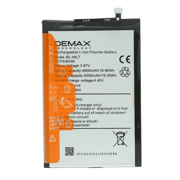 Demax Tecno Camon 19 Güçlendirilmiş Batarya BL-49LT ürün görseli