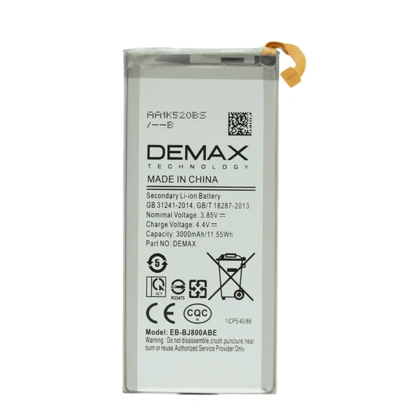 Demax Samsung Galaxy J6 Güçlendirilmiş Batarya EB-BJ800ABE ürün görseli