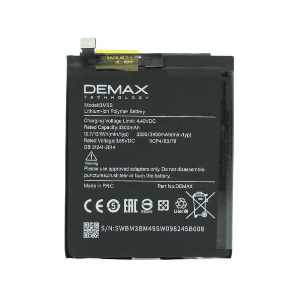 Demax Xiaomi Mi Mix 2 Güçlendirilmiş Batarya BM3B ürün görseli