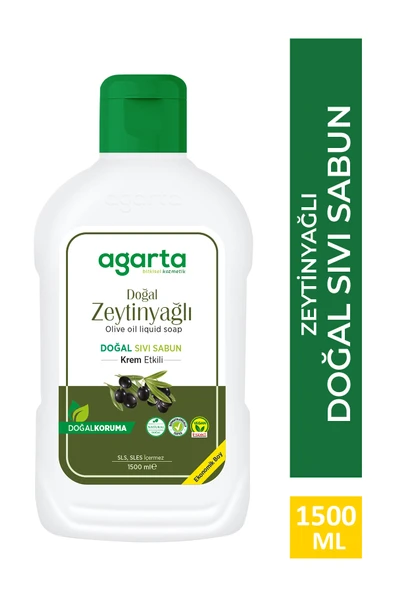 Agarta Doğal Zeytinyağlı Sıvı Sabun 1500 Ml