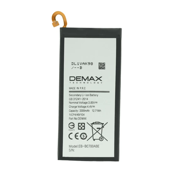 Demax Samsung Galaxy C7 Pro Güçlendirilmiş Batarya EB-BC700ABE ürün görseli