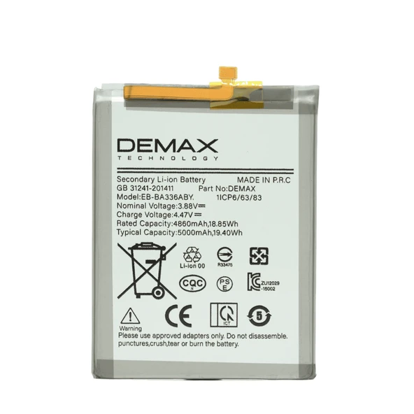 Demax Samsung Galaxy A33 Güçlendirilmiş Batarya EB-BA336ABY ürün görseli