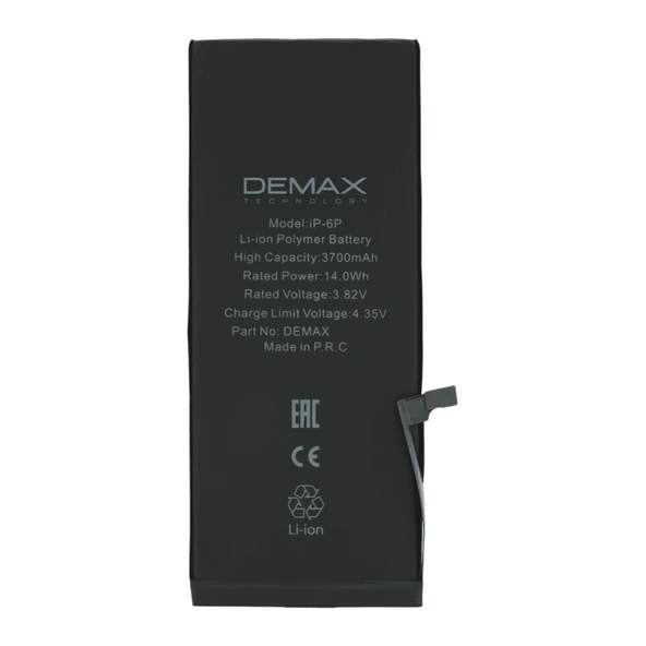 Demax İphone 6 Plus Güçlendirilmiş Yüksek Kapasiteli Batarya 3700 mAh