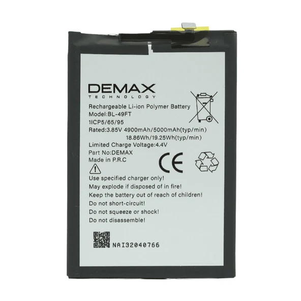 Demax Tecno Spark 10C Güçlendirilmiş Batarya BL-49FT ürün görseli