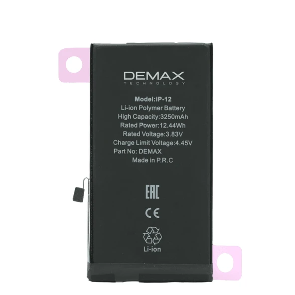 Demax İphone 12 Güçlendirilmiş Yüksek Kapasiteli Batarya 3250 mAh ürün görseli