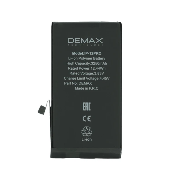 Demax İphone 12 Pro Güçlendirilmiş Yüksek Kapasiteli Batarya 3250 mAh ürün görseli