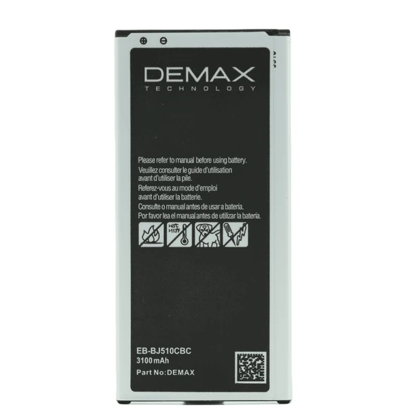 Demax Samsung Galaxy J510 Güçlendirilmiş Batarya EB-BJ510CBC ürün görseli