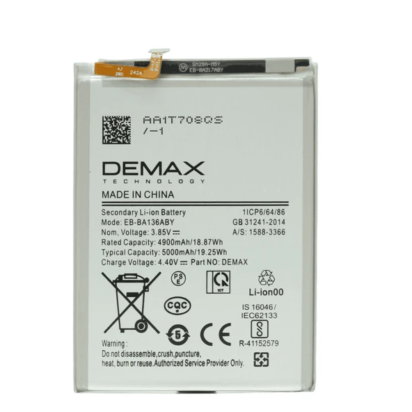 Demax Samsung Galaxy M13 Güçlendirilmiş Batarya EB-BA136ABY ürün görseli