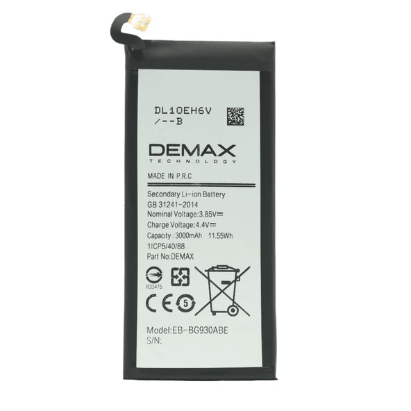 Demax Samsung Galaxy S7 Güçlendirilmiş Batarya EB-BG930ABE ürün görseli