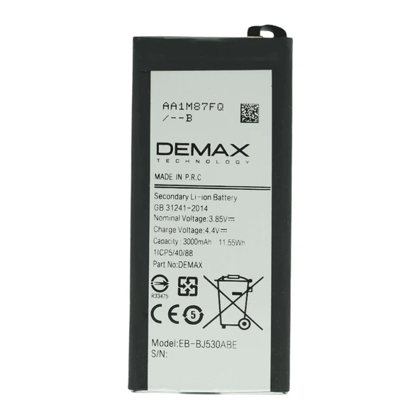 Demax Samsung Galaxy J530 Güçlendirilmiş Batarya EB-BJ530ABE ürün görseli