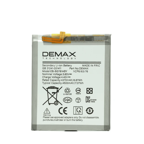 Demax Samsung Galaxy S20 Lite Güçlendirilmiş Batarya EB-BG781ABY