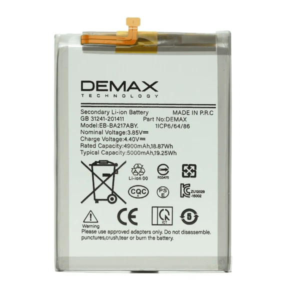 Demax Samsung Galaxy A13 Güçlendirilmiş Batarya EB-BA217ABY ürün görseli