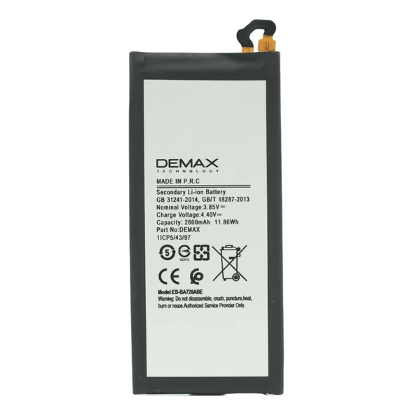 Demax Samsung Galaxy A720 2017 Güçlendirilmiş Batarya EB-BA720ABE ürün görseli