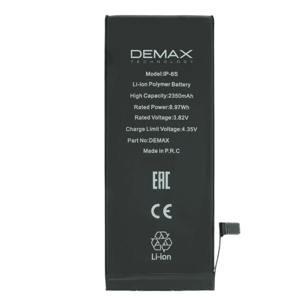Demax İphone 6S Güçlendirilmiş Yüksek Kapasiteli Batarya 2350 mAh - 1
