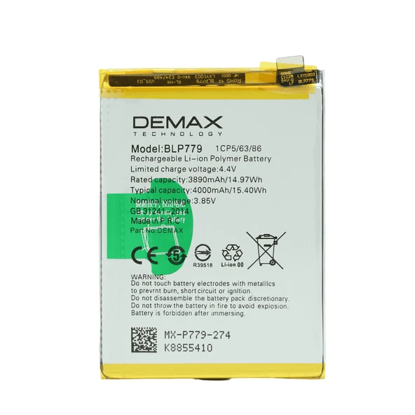 Demax Oppo Reno 4 Lite Güçlendirilmiş Batarya BLP779 ürün görseli