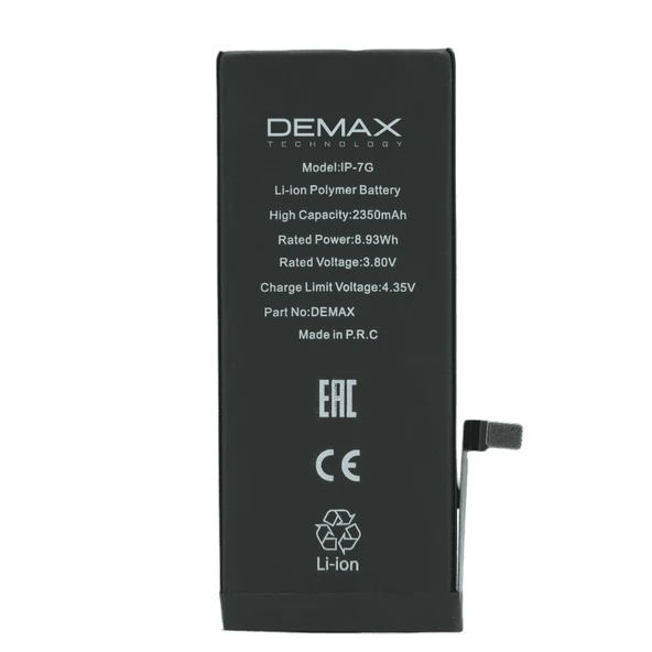 Demax İphone 7 Güçlendirilmiş Yüksek Kapasiteli Batarya 2350 mAh