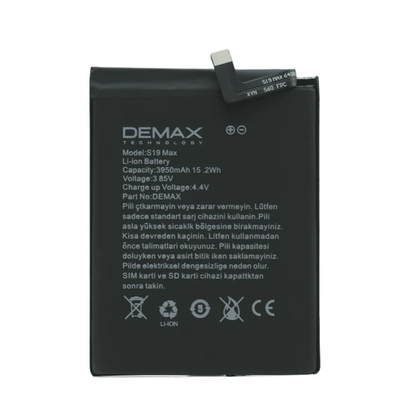 Demax Reeder S19 Max Güçlendirilmiş Batarya S19Max ürün görseli