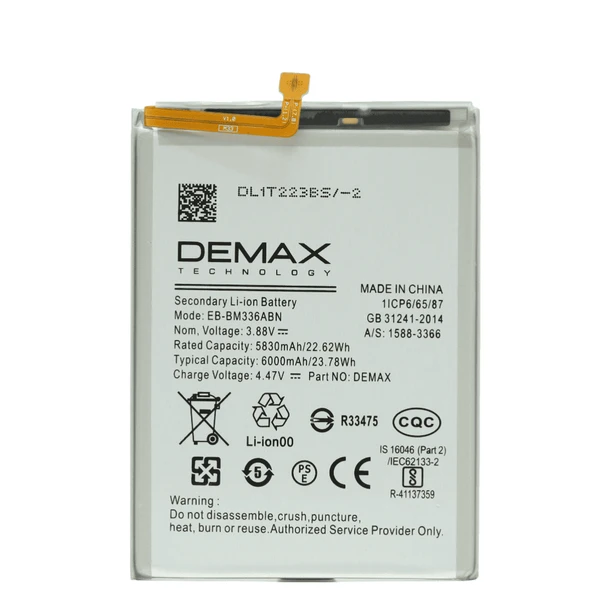 Demax Samsung Galaxy M33 Güçlendirilmiş Batarya EB-BM336ABN ürün görseli