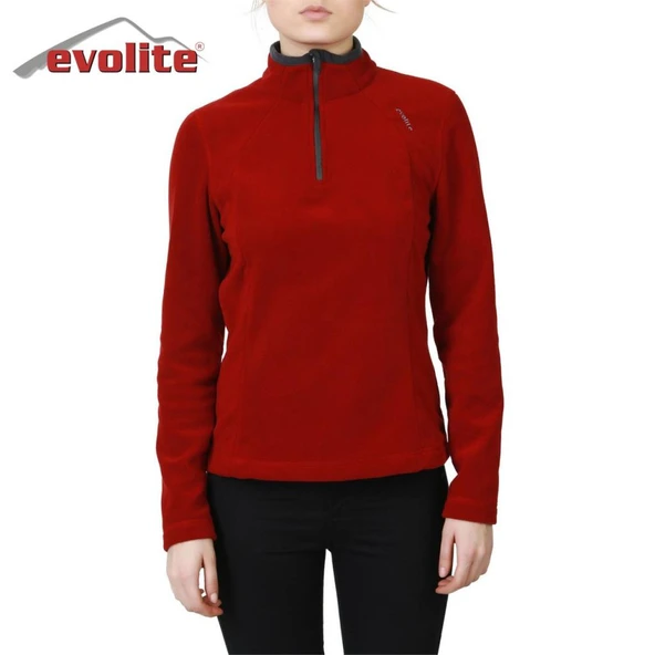 Evolite Fuga Bayan Mikro Polar Sweater - Bordo - 2