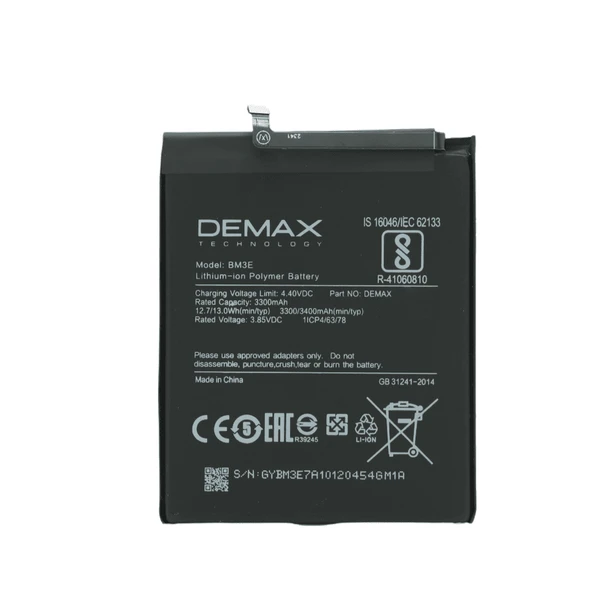 Demax Xiaomi Mi 8 Güçlendirilmiş Batarya BM3E ürün görseli