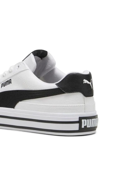 Puma Court Classic Vulc FS 396353 02 Unisex Sneaker Ayakkabı Beyaz Siyah 36-40 - 4