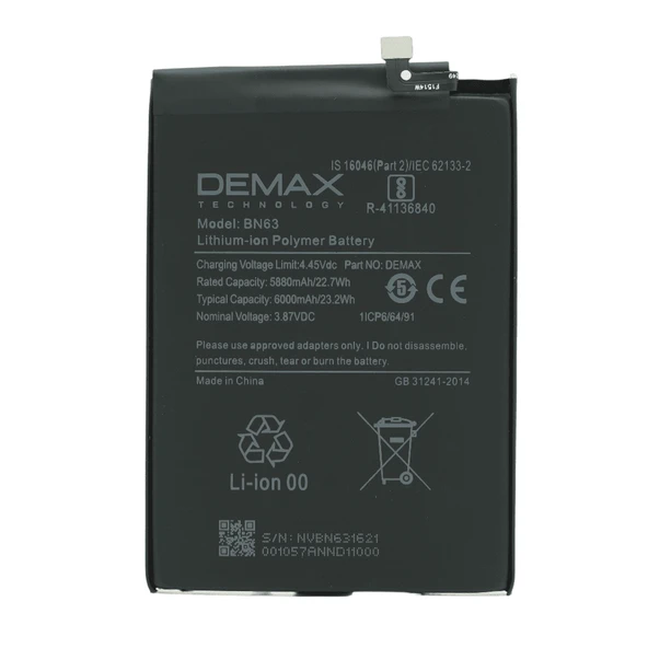 Demax Xiaomi Mi 10 Prime Güçlendirilmiş Batarya BN63 ürün görseli