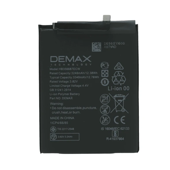 Demax Huawei Nova Plus Güçlendirilmiş Batarya HB356687ECW ürün görseli