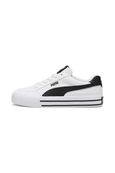 Puma Court Classic Vulc FS 396353 02 Unisex Sneaker Ayakkabı Beyaz Siyah 36-40 - 3