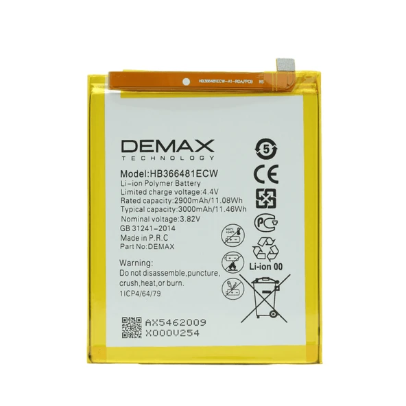 Demax Huawei Mate 10 Lite Güçlendirilmiş Batarya HB366481ECW