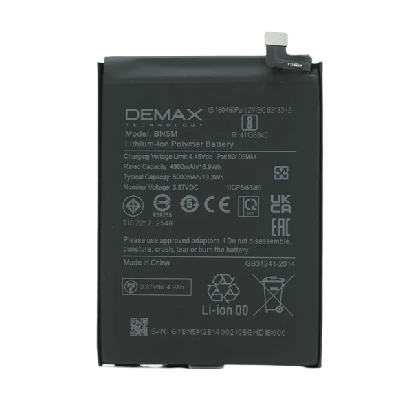 Demax Xiaomi Redmi Note 12 Güçlendirilmiş Batarya BN5M - 1