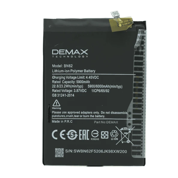 Demax Xiaomi Poco M3 Güçlendirilmiş Batarya BN62 ürün görseli