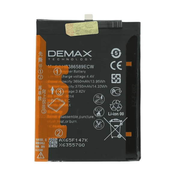 Demax Huawei Honor X8 Güçlendirilmiş Batarya HB386589ECW - 1