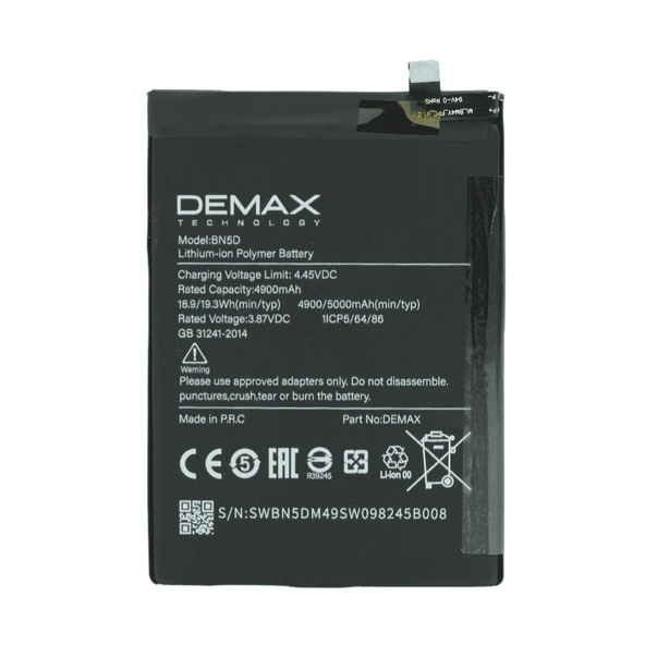 Demax Xiaomi Redmi Note 11S Güçlendirilmiş Batarya BN5D ürün görseli