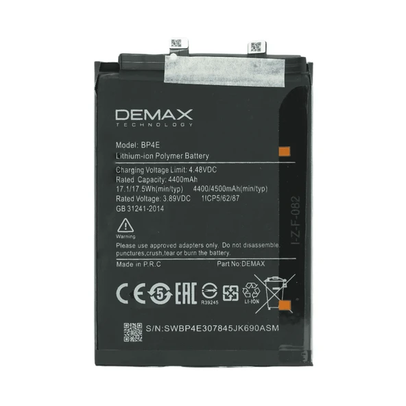 Demax Xiaomi Mi 13 Lite Güçlendirilmiş Batarya BP4E ürün görseli