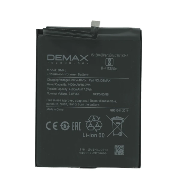 Demax Xiaomi Redmi Note 8 Pro Güçlendirilmiş Batarya BM4J