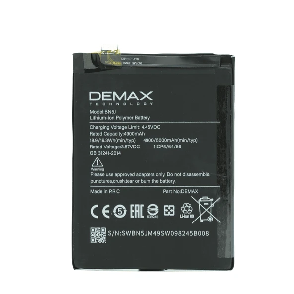 Demax Xiaomi Poco X5 5G Güçlendirilmiş Batarya BN5J ürün görseli